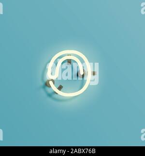 Realistische neon Zeichen einer Fontset, Vektor Stock Vektor