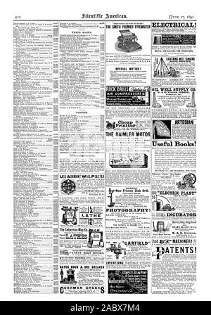 DESIGNS. 9 Dverfieements. Verwenden Sie UNVERRÜCKBAR WANDPUTZ v VW: Die Sebastian-May Co Drehmaschinen 165 bis 167 Highland Ave. SIDNEY OHIO. Der TA LCOTT KOMBINATION USHMAN CHUCKS kambiale Abweichungen: 1 n Chuck CO.Hnrtford Anschl. DIE SMITH PREMIER SCHREIBMASCHINE BESONDERER HINWEIS! Die DAIMLER MOTOR TIIE DAIMLER MOTOR CIL Gas oder Benzin Motoren Barnes' neue Reibscheibe Bohren. Für leichte Arbeiten. W. F. & MO. BARNES CO 1999 Ruby St.-Rockf ord FOTOGRAFIE GESCHICKLICHKEIT KAMERAS Maskottchen KAMERAS TRIADE KAMERA S Waterbury Hetecaile Kameras die SCOVILL & ADAMS CO. Elektrische! UNION FERTIGUNG BESCHICHTUNG CO BLITZ gut TIEFBOHRGERÄTE Stockfoto