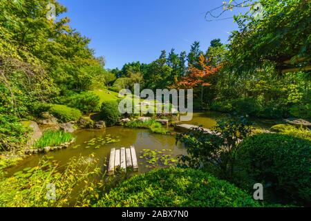 Ansicht der Yoko-en (Teich Garten) Der taizo-in Tempel in Kyoto, Japan Stockfoto