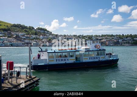 Kingswear und Dartmouth Überfahrt mit der Fähre den Fluss Dart Stockfoto