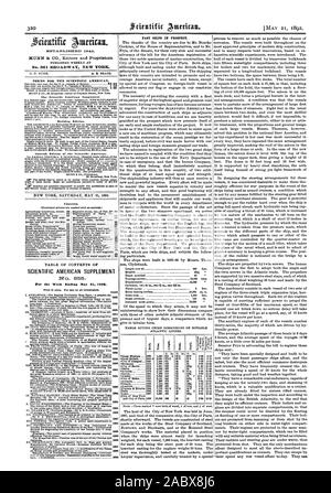 SCIENTIFIC AMERICAN SUPPLEMENT für die Woche Ende Nein 21 1892. Schnelle SCHIFFE IN AUSSICHT. ea, 1892-05-21 Stockfoto