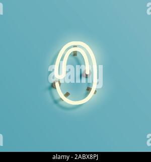 Realistische neon Zeichen einer Fontset, Vektor Stock Vektor