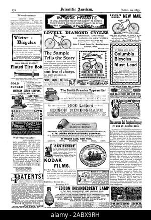 Höchsten GRAD. Niedrigsten preisen. John S. Lovell Waffen Co Hersteller BOSTON MASS. LOVELL DIAMOND ZYKLEN ATENTS! Die Probe erzählt die Geschichte JOS. DIXON TIEGEL CO. PATENT JACKE WASSERKOCHER' IN IHREN EIGENEN RANG' Columbia Fahrräder. Führen muss. 65 CORTLANIIT ST. NEW YORK RIM Tlu bin: Rica T: 1: phou Compap 125 MILCH ST. BOSTON, Mass. Druckfarben" Fahrräder kannelierten Reifen Schraube AMERICAN SCREW COMPANY PROVIDENCE R.I. ELEKTRISCHE Gut = gezüchtet Uhren KALT 0 KINC VON ALLEN. MONARCH CYCLE CO KALTBAND UND BANDSTAHL LLASTr 4 RE Leistungsschalter der Smith Premier der Schreibmaschine Smith Premier Schreibmaschine Co Stockfoto