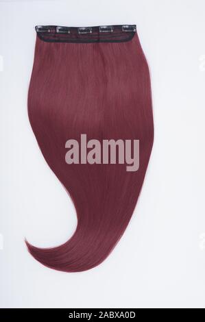 Gerade maroon Virgin remy Haar extensions Bundles Stockfoto