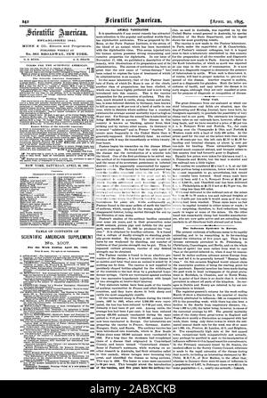 Veröffentlicht wöchentlich an Nr. 361 BROADWAY NEW YORK. 0. D. MUNN. A. E. STRAND. Bedingungen für den Scientific American. S 3 00 1 50 Export Ausgabe des Scientific American Scientific American Supplement für die Woche bis zum 20. April 1895. Abbildung 16087 Telegrafie für Zeitungen 18092 TIER IMPFUNG. Billige Kohle. gleichen Bevölkerung - d. h. fast ein Siebtel - Lancet. Holz Welt Reihen 246, 1895-04-20 Stockfoto
