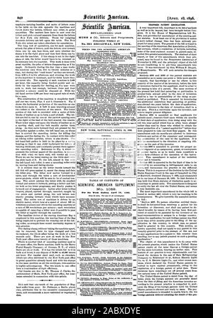 Veröffentlicht wöchentlich an Nr. 361 BROADWAY NEW YORK. Bedingungen für den Scientific American. (Gegründet 1845.) (etablierte ISIS) Gebäude Ausgabe von Scientific American. (Gegründet 1885) Export Ausgabe des Scientific American (gegründet 1878) Inhalt. SCIENTIFIC AMERICAN SUPPLEMENT Nr. 1059 für die Woche endet am 18. April 1896. 3 Abbildungen IMM VORGESCHLAGENEN PATENTRECHT. ausländische Patente ohne Warten auf das Ergebnis der Pro. riatifit trimmen. MS "EA. S. ISII. ML) 18145, 1896-04-18 Stockfoto