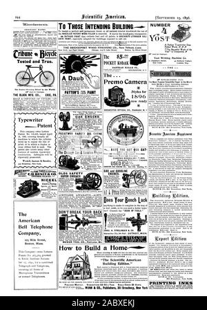 Für diejenigen, die beabsichtigen, BUILDINV. - DIE BRIDGEPORT HOLZ FINISHING CO. Neue flilford Anschl. PREISTMAN SICHERHEIT ÖL MOTOR PA., verwenden Sie jedoch die MEWER AUTOMATIC FEED BOHREN. MEWER TOOL CO PORTLAND MICH. POCKET KODAK EASTMAN KODAK CO. ROCHESTER N. Y Die. . . Premo Kamera Stile für 1896 nun ROCHESTER OPTICAL CO. Rochester N.'r Ihre Bank Fehlen 7 {o Getestet und Wahr. . Die SCHWARZE MFG. Co.ERIE PA. Schreibmaschine Patent- UND AGENTUR. CHICAG I LL. Die US-amerikanischen A-NICKEL 0,1). Electro-Plating &Lt;1 1 -=-'.. e-Co ich Die (American Bell Telephone Company Boston Mass. Diese Firma besitzt Buchstaben Mikrofon- oder Stockfoto