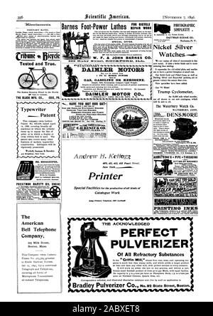 530 Sours. Geb.. PH I LA BAVARIA HERR BUCHHALTER Schreiben für die Broschüre. 65.65 u. ineus" CHICAGO. PRIESTMAN SICHERHEIT ÖL MOTOR Am einfachsten Laufrad der Welt. Die American Bell Telephone Company Boston Mass dieses Companr besitzt Briefe an Emile Berliner Novem ber 17 1891 Für einen kombinierten oder wenden Sie sich an Telefon. 9,0 PA. Barnes Foot-Power Drehmaschinen: NiAur; iCOLREK ANGEBOT. W. F. & JOHN BARNES CO. e 'STATIONÄREN DAIMLER MOTOREN Gas, Benzin oder Kerosin. Die Daimler Motor Co." STEINWA Y' LONG ISLAND CITY N.Y., Andrew H. Kellogg 409 4 413 415 Pearl Street New York Drucker Katalog Arbeiten fotografische Stockfoto