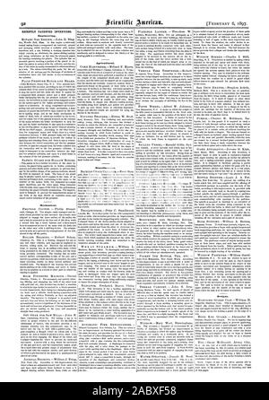 Landwirtschaftliche. Verschiedenes. Fahrradkette CLEANEREney vor kurzem patentierten Erfindungen. Engineering. Mechanisch. Designs. 1897 Scientific American Inc., 1897-02-11 Stockfoto