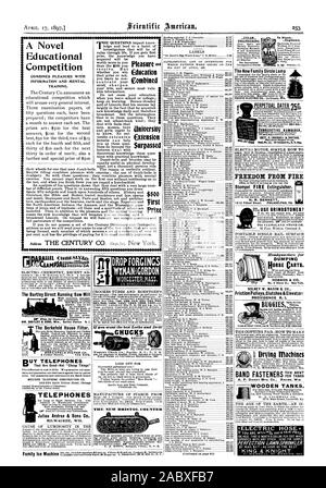 DUMPING? Su verwenden Schleifsteine? Die CLEVELAND STONE CO. FREIHEIT VON FEUER Stempel Feuerlöscher. 1215 Filbert Street. PHILADELPHIA. PA. Die Internationale zu Dampf Ingenieure die neue Familie Kreis Lampe ROBT. H. INGERSOLL & Bruder. Versandhandel Schnäppchen Haus. Pädagogische Cornpetition BERK EFELD FILTER C mosamoesessammeesseseseemweeseemonweeineummeema Familie Eismaschine Holz- TANKS., Scientific American, 1897-04-17 Stockfoto
