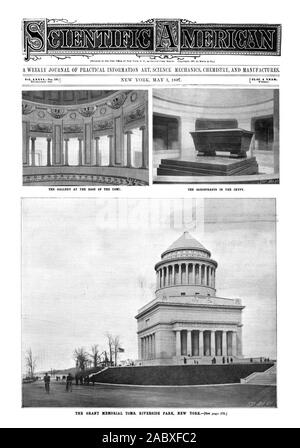 Der SARKOPHAG IN DER KRYPTA. A. in der wöchentlichen Zeitschrift für PRAKTISCHE INFORMATIONEN KUNST WISSENSCHAFT MECHANIK CHEMIE UND PRODUZIERT. 1897 Scientific American Inc., 1897-05-01 Stockfoto