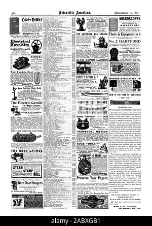 Die elektrische Kerze für Magische Laternen. 10 Chestnut st. PHILADELPHIA USA 1004 101) 7. 1012 1014 1015 10. 1091. C. J. ROOT Bristol Anschl. US A. DIE COBURN PATENT TROLLEY TRACK Scheune Tür Kleiderbügel HOLYOKE MASSE. Reflektor A. Spohn 594495 die verbesserte GASMOTOR. SINTZ GAS MOTOR CO ALCO VAPOR START der unaufhörlichen Bewegung MIKROSKOPE M ICROTOM ES 6161 N. St. Paul St. Rochester NY264 Es ist Genuss in es Nr. 2 HARTFORD HARTFORD SCHREIBMASCHINE CO Hartford Conn EINE WÜNSCHENSWERTE URLAUB GESCHENK. Temperaturschreiber standardisierte und gerechtfertigt. 152 Front Street New York. Zuverlässige INKUBATOR GEBROCHEN Stockfoto