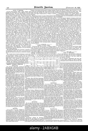 Vor kurzem patentierten Erfindungen., Scientific American, 1898-02-11 Stockfoto