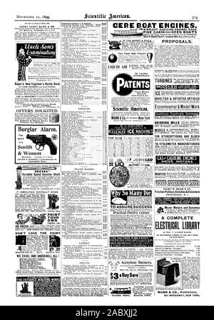 GERE BOOT MOTOREN. Einfachste benzin Motoren FEIN CABINANDOPEN BOOTE MOTOR CASTINGS KNOCK DOWN BOOTE MMING HULLSTR 1 8. 810 Walnut St Philadelphia Pa US-A. für Dampf Ingenieure und Elektriker. Pflege und Verwaltung einer elektrischen Anlage. Angebote eingeholt. Alarmanlage. ist eine Smith & Wesson Springfield Mass Leistungsstark. Reaktionsschnell Langlebig und effizient. REEVES' Variable Drehzahl der Vorgelegewelle vereinfacht ES SCHWIERIG DRUCKEN SIE IHRE EIGENEN KARTEN etc. verlieren Sie das Maschinenschreiben Maschine arbeiten. C.U. Shepard 635981 Anweisungen Adresse Munn es Co 361 Broadway. New York. Andere ausländische Patente kann auch sein Stockfoto