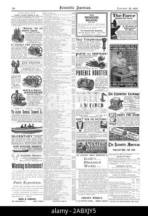 HENRY CAREY BAIRD & Co. DAS MAGAZIN DAS ENGINEERING Magazin kaufen Telefone einen Anschlag Druckt ein Wort. Keine weiteren Fehler. Maschinen für die Blinden. Gedicht Röster Timothy Gingras BUFFAL N.Y. der Yankee BOHRER SCHLEIFGERÄT G. T. EAMES FIRMA: GER Manufaktur gegründet 1761. 78 Reade Street. - New York, N.Y. Manufaktur gegründet 1761 NICHT Nähen auf Tasten! ThForte" hinter die Kraft, die eine technische Ausbildung per Post. Tects. Vermessungsingenieure Chemiker Correa EINE VERBESSERUNG NUR ANGEBRACHT T T WERK De Schreibmaschine Exchange 1,15 L IN ALLEN TEILEN der Scientific American VERÖFFENTLICHUNGEN FÜR 1900. Preise per E-Mail. Kombinierte PREISE Stockfoto