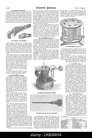 Eine verbesserte Rohr-Schlüssel. Die INGERSOLL ROHR-Schlüssel. Eine Neue WICKLESS Öl brenner. Der Wentworth Baumwolle - GIN. Die Nadel - VENTIL UND SEINER SCHNECKE - Stammzellen. Der WENTWORTH BAUMWOLLE -0131. Neue alkaloide o f" Tabak. Die aktuelle Ergänzung. Eine verbesserte KOHLENWASSERSTOFF BRENNER. Inhalt., Scientific American, 1901-04-06 Stockfoto