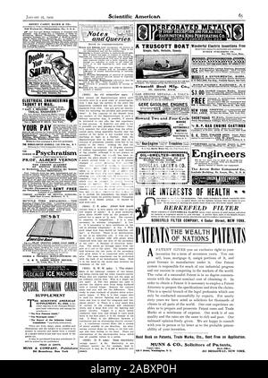 HENRY CAREY BAIRD dc CO 810 Walnut St. Philadelphia Pa US A. Internationale Korrespondenz Schulen Box 942 Scronton PA ELEKTROTECHNIK gelehrt, PER E-MAIL. "Kann ICH EIN ELEC ELEKTRISCHE INGENIEUR?" Engineering Erarbeitung Kunst Architektur DER KONSOLIDIERTEN SCHULEN 166 Fifth Avenue NEW YORK TH E PROF. ALBERT VERNON VERNON AKADEMIE Warner Observatory. Das 20. Jahrhundert' FAHRRAD REIFEN REPARATUR DER SIEBER und TRUSSELL MANUFACTURING CO. D L HÄLT: NI ERGÄNZUNG" Der Bericht der Isthmian Canal 361 Broadway. New York ihr PAY BERKEFELD FILTER BERKEFELD FILTER FIRMA 4 Cedar Street NEW YORK. Ein Stockfoto