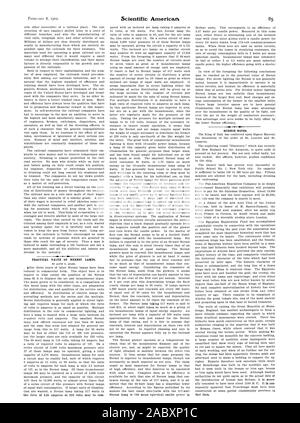 Praktischen WERT DER NERNST LAMPEN. Wissenschaft ANMERKUNGEN., Scientific American, 1902-02-08 Stockfoto