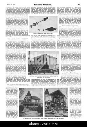 Feste Kohlensäure die Säure von PARKLETS." Tropfen Quecksilber auf sie gestellt werden es in ein paar Sekunden eingefroren werden können. Das Experiment einige katastrophale ACETYLEN GASEXPLOSIONEN 25 1899 trat am 6. Februar in Fort Wayne Ind. in einem 2-stöckigen Haus mit vier Personen belegt. Am Morgen der auftreten. Die Wasserleitungen. Er licht Ed eine Kerze und krochen durch eine kleine Öffnung, die die Keller plosion weg reißt die im Abschnitt mit den Wetter boarding abgesehen von den Durchgebohrt und der Putz ing verbunden. Das Innere des Hauses war ein totales Wrack. Die Fußböden der Einige der Zimmer waren nach oben gedrückt und Stockfoto