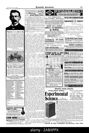 Hinweise und Anfragen. T ER WORCESTER PoLicrEcHrlic irlsTITAJTE. Engineering Chemie. und allgemeine Wissenschaft. MUNROE HALLE & HOPKINS CHEMIKER RECTROCHEMISTS und Ei 16 effektiven Wechselkursen Charles E. MUNROE Ph. D.F.C.S.N. MONROE HOPKINS. Ph. D.A.I.E.E. CLARENCE HALLE M. A.C.S. Ernennung der Ingenieur. Das schlägt NEW JERSEY.' und die Abfueller" Maschinen. TH'E VILTER TYP RÄDER. Modelle und experimentelle Arbeit. SMALLETACHIEERY NEUHEITEN & ETC. NEw yORK SCHABLONE FUNKTIONIERT 100 NASSAU ST NEW YORK Möchten Sie ein besseres Gehalt und Position? Tun Sie es heute. Internationale Korrespondenz Schulen Box 942 Scranton Pa Ausarbeitung Kunst Stockfoto