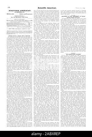 SCIENTIFIC AMERICAN gegründet 1845 wöchentlich an Nr. 361 Broadway New York VERABSCHIEDUNG DER ÄNDERUNG DER UNITED STATES PATENT SATZUNG unsere landwirtschaftlichen Hochschulen veröffentlicht., 03-03-14 Stockfoto