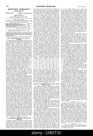 SCIENTIFIC AMERICAN gegründet 1845 wöchentlich an Nr. 361 Broadway New York die Kaufleute' ASSOCIATION UND DER NEUE BEHÄLTER veröffentlicht. Industrielle Chemie IM SÜDEN WÄHREND DES BÜRGERKRIEGS., 1903-07-25 Stockfoto