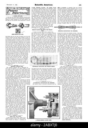 Eine neue Mutter. Neue ART VON MUTTER-LOCK. Verbesserte DICHTRING. Papier Stapel und Index. Tabak STAMPFER UND ABDECKUNG FÜR TOBACC LEITUNG. Praktische LEITUNG - ABDECKUNG UND TABAK. Eine verbesserte Konstruktion für COHERERS" verbesserte Konstruktion für COHERERS. besondere Maschinen. Ein DAMPF - GEDRÜCKT DICHTRING., Scientific American, 1903-11-21 Stockfoto