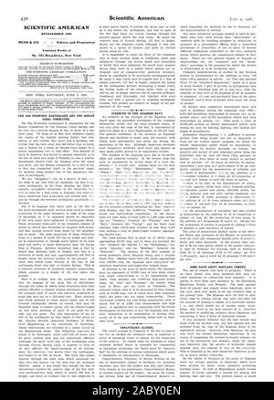 SCIENTIFIC AMERICAN gegründet 1845 wöchentlich an Nr. 361 Broadway veröffentlicht. New York DENATURIZED ALKOHOL. Einige FAKTEN ÜBER PORTLAND ZEMENT., 1906-06-09 Stockfoto