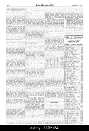 Neue Bücher etc., Scientific American, 1906-11-17 Stockfoto