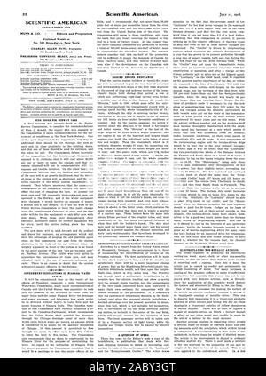 SCIENTIFIC AMERICAN gegründet 1845 wöchentlich an Nr. 361 Broadway veröffentlicht. New York 361 Broadway New York 361 Broadway New York SEITE TÜREN FÜR U-REGIERUNG BESCHRÄNKUNGEN VON NIAGARA WASSER MACHT. MARINE MOTOR AUSDAUER. Umfangreiche Elektrifizierung der deutschen Eisenbahnen. Eine Frage der Geschwindigkeit. Galvanik nicht-metallische Gegenstände, 1908-07-11 Stockfoto