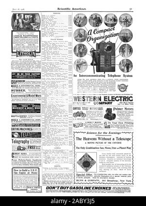 DESIGNS. Marken Labels. Druckt. Telegrafie Rundschreiben frei. Wunderbar landt St. New York. Zentrale für STIRBT WERKZEUGE SONDERMASCHINEN & MODELL ARBEITEN NATIONALE STANZEN Jr ELECTRIC WORKS 153.159 S. Jefferson Street. Chicag Trockner ularmaterials. S.E. BrorrellHaunibalMo. rnPS sterben Mater. Maschinisten und Maschinen Bauherren CHICAG US A. MODELSla ERFINDUNGEN PERFEKTIONIERT GROSSWILD-JAGD LASSEN SIE UNS IHRE FABRIK DER WELT MASCHINE UND STANZEN CO 970 Hamilton St Claveland werden. 0 GUMMI Experimentelle & Modell arbeiten, wie ein 5 H. S. Gasmotor zu Hause Verlage EMENT UND ENGINEERING NEWS Chicag III Stockfoto