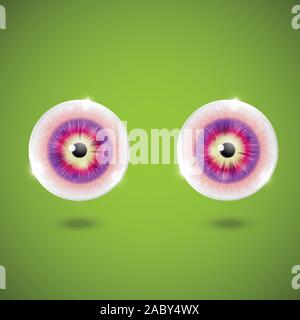 Realistische Augäpfel, Vector Illustration Stock Vektor