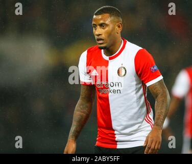 Rotterdam, Niederlande. 28 Nov, 2019. - Feyenoord Rotterdam - Förster, Fußball, Europa League, Stadion Feijenoord de Kuip, 28-11-2019, Saison 2019/2020, Luciano Narsingh von Feyenoord Credit: Pro Schüsse/Alamy leben Nachrichten Stockfoto