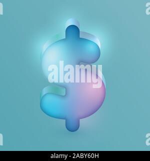 3D realistische neon Charakter, Vektor Stock Vektor