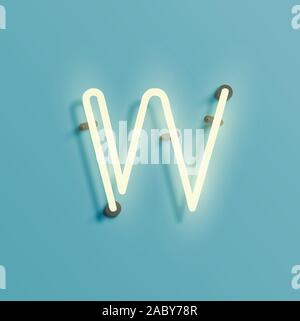 Realistische neon Zeichen einer Fontset, Vektor Stock Vektor