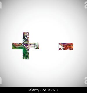 Bunte Zeichen einer Schrift, Vektor, Abbildung Stock Vektor