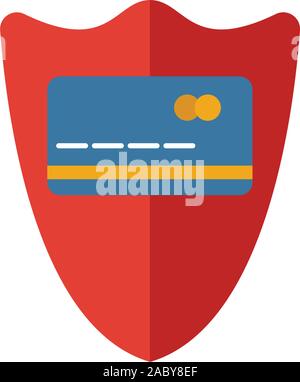 Credit Card Security Flachbild-Symbol. Farbige einfaches Element aus der Medizin Kollektion für Infografiken, Web Design und mehr Stock Vektor