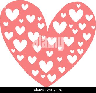 Hand gezeichnet Vektor Herz mit Farbe, Textur. Valentines Tag oder Hochzeit design Element. Abbildung: Stock Vektor