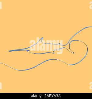 Realistische ribbon Formen ein Tier, Vektor, Abbildung Stock Vektor