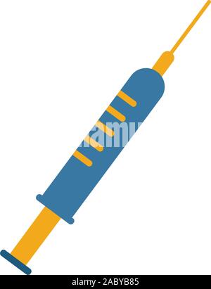 Spritze Flachbild-Symbol. Farbige einfaches Element aus der Medizin Kollektion für Infografiken, Web Design und mehr Stock Vektor