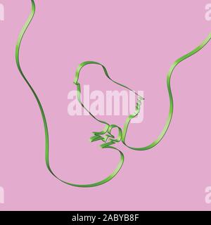 Realistische ribbon Formen ein Tier, Vektor, Abbildung Stock Vektor