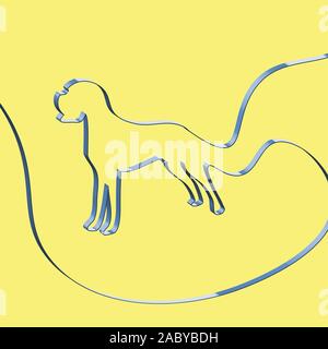 Realistische ribbon Formen ein Tier, Vektor, Abbildung Stock Vektor