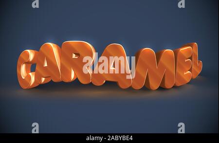 3D-Typografie - Karamell, Vektor Stock Vektor