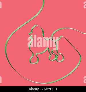 Realistische ribbon Formen ein Tier, Vektor, Abbildung Stock Vektor