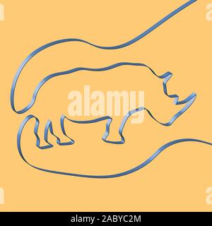 Realistische ribbon Formen ein Tier, Vektor, Abbildung Stock Vektor