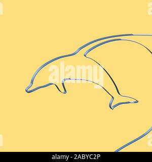 Realistische ribbon Formen ein Tier, Vektor, Abbildung Stock Vektor