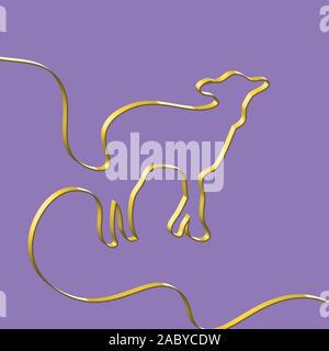 Realistische ribbon Formen ein Tier, Vektor, Abbildung Stock Vektor