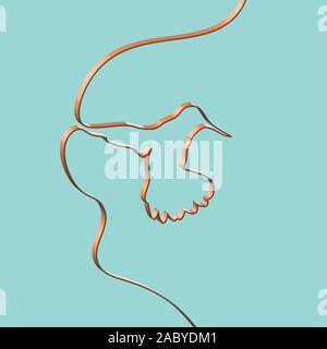 Realistische ribbon Formen ein Tier, Vektor, Abbildung Stock Vektor