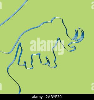 Realistische ribbon Formen ein Tier, Vektor, Abbildung Stock Vektor