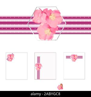 Design Elemente mit Frühling Blumen für den Urlaub. Zuschnitte für wichtiger Tag Planung mit Blumen. Hintergründe für Feiertage und besondere Tage. Design bl Stockfoto